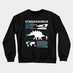 Stegosaurus Fact Sheet Crewneck Sweatshirt